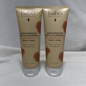 Lot Of 2 Babo Botanicals Moisturizing Oat & Calendula Body Lotion 8 fl oz